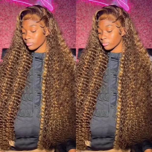 Honey Deep Wave Lace Frontal Wigs
