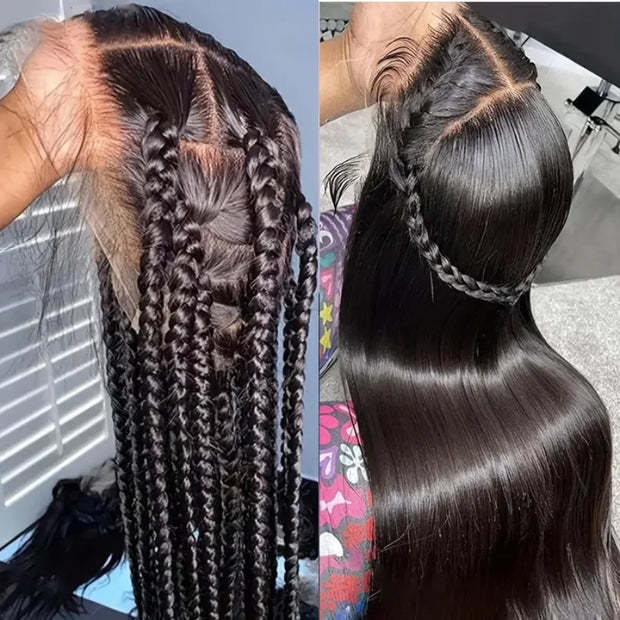 Transparent Straight Human Hair Wigs