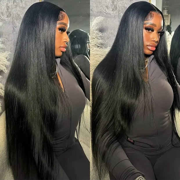 Straight HD Lace Front Human Hair Glueless Wigs