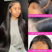 Transparent Straight Human Hair Wigs