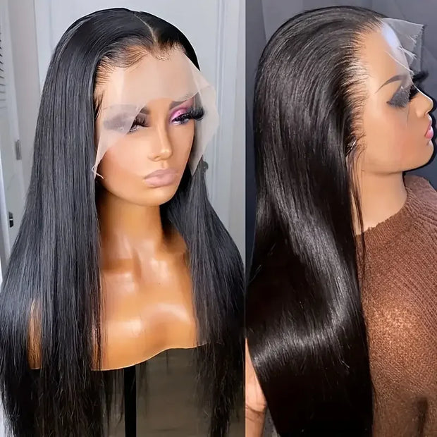 Transparent Straight Human Hair Wigs