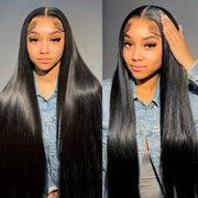Transparent Straight Human Hair Wigs