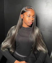 Straight HD Lace Front Human Hair Glueless Wigs