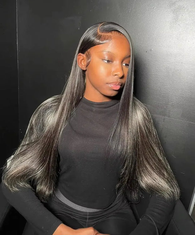 Straight HD Lace Front Human Hair Glueless Wigs