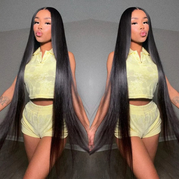 Transparent Straight Human Hair Wigs