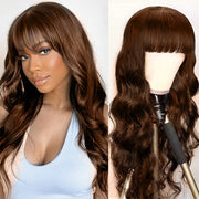 Body Wave Brown Human Hair Wigs