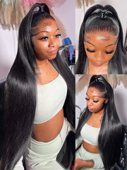 Straight HD Lace Front Human Hair Glueless Wigs