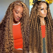 Honey Deep Wave Lace Frontal Wigs
