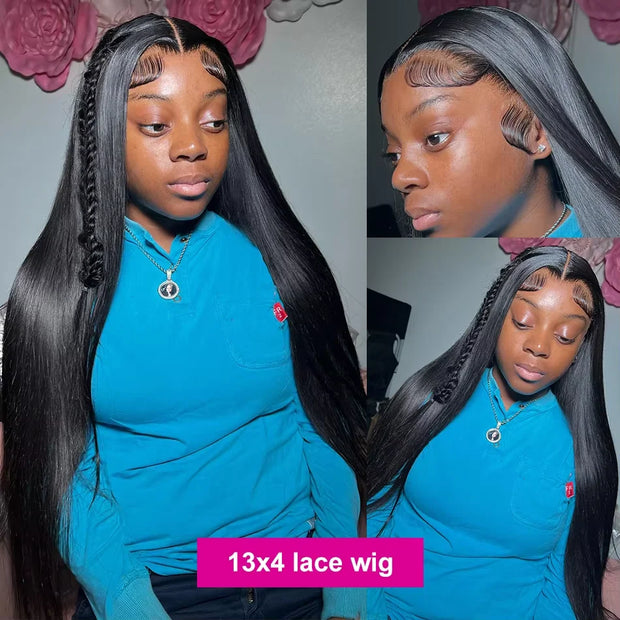 Straight HD Lace Front Human Hair Glueless Wigs