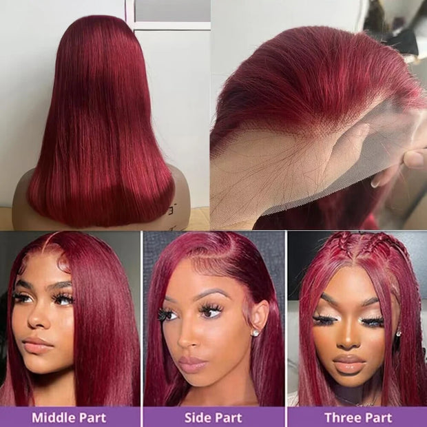 Velvet Burgundy Straight Bob